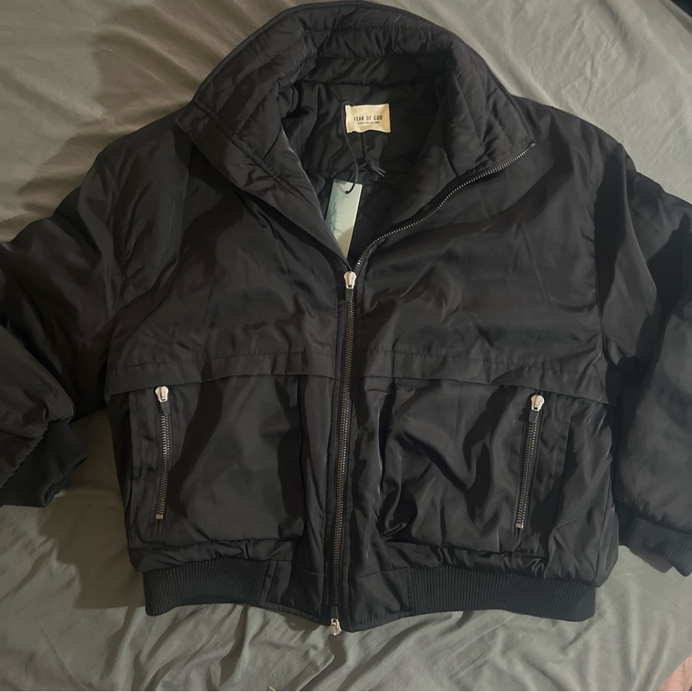 New With Tags Fear Of God Sixth Collection Bomber Jacket Men’s Size XL Black